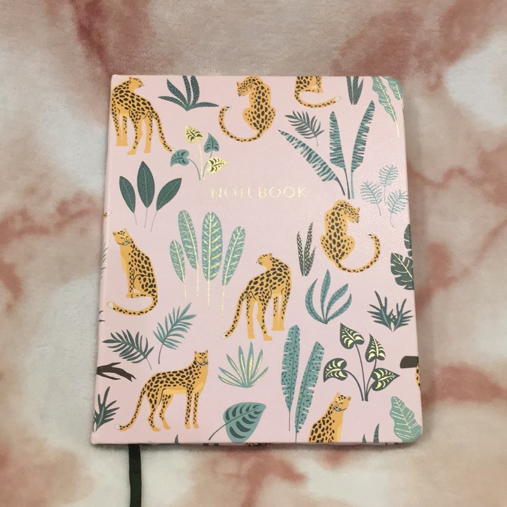 Leopard Notebook Writers Journal Vinyl Bound NWT